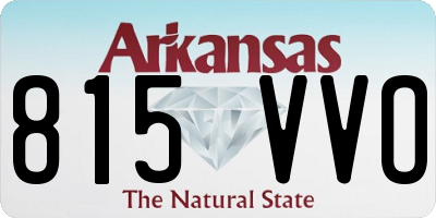 AR license plate 815VVO