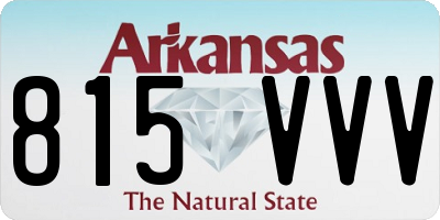 AR license plate 815VVV