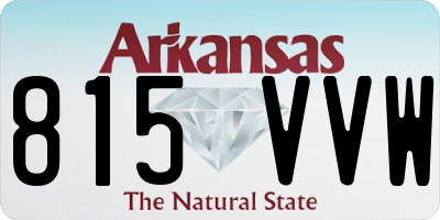 AR license plate 815VVW
