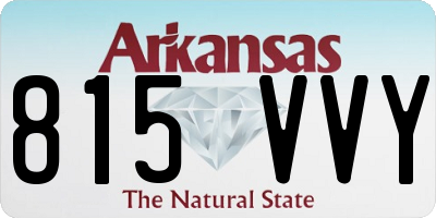 AR license plate 815VVY