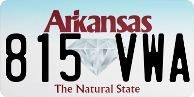 AR license plate 815VWA