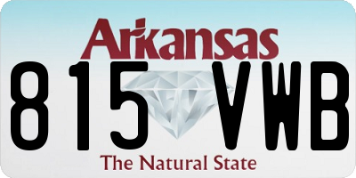 AR license plate 815VWB
