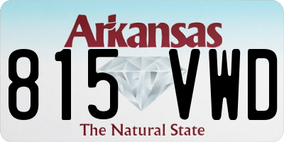 AR license plate 815VWD