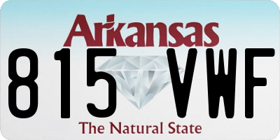 AR license plate 815VWF