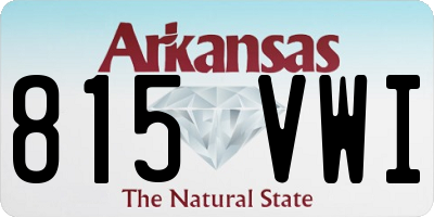 AR license plate 815VWI