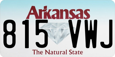 AR license plate 815VWJ