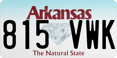 AR license plate 815VWK