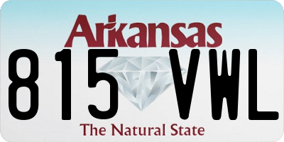 AR license plate 815VWL