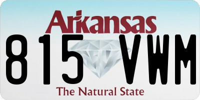 AR license plate 815VWM
