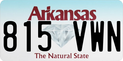 AR license plate 815VWN