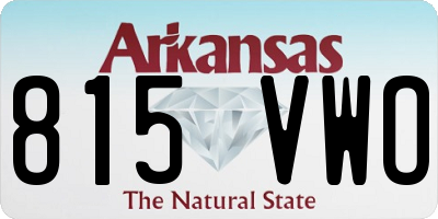 AR license plate 815VWO