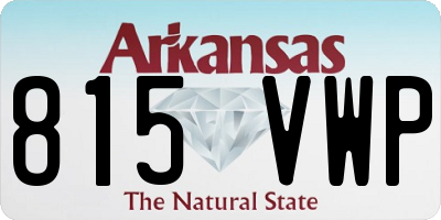 AR license plate 815VWP