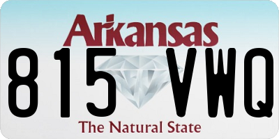 AR license plate 815VWQ