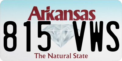 AR license plate 815VWS