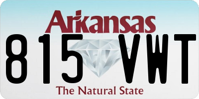 AR license plate 815VWT