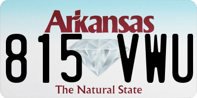 AR license plate 815VWU