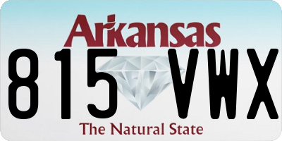 AR license plate 815VWX