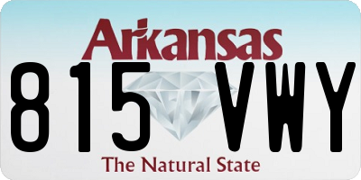 AR license plate 815VWY