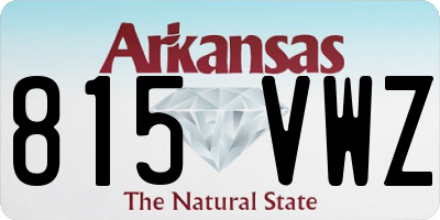 AR license plate 815VWZ