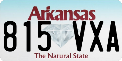 AR license plate 815VXA