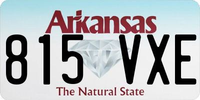AR license plate 815VXE