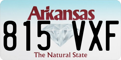 AR license plate 815VXF