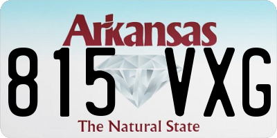 AR license plate 815VXG