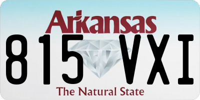 AR license plate 815VXI