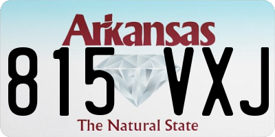 AR license plate 815VXJ