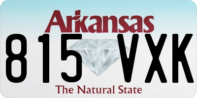 AR license plate 815VXK