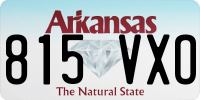 AR license plate 815VXO