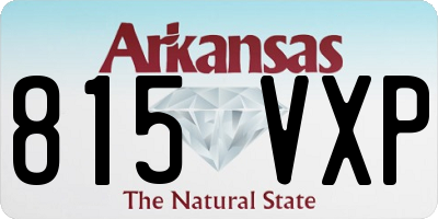 AR license plate 815VXP