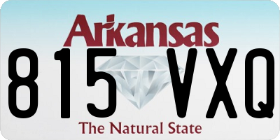 AR license plate 815VXQ