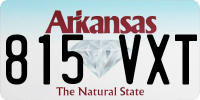 AR license plate 815VXT