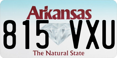AR license plate 815VXU