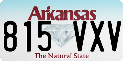 AR license plate 815VXV
