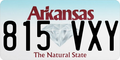 AR license plate 815VXY