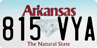 AR license plate 815VYA