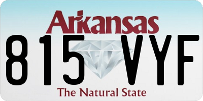 AR license plate 815VYF