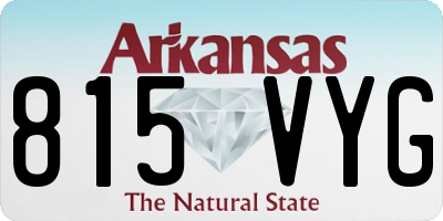 AR license plate 815VYG