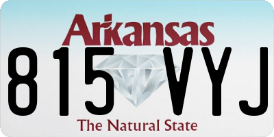 AR license plate 815VYJ