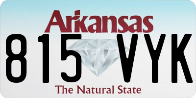 AR license plate 815VYK