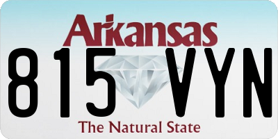 AR license plate 815VYN