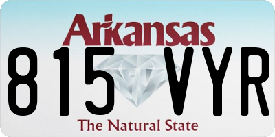 AR license plate 815VYR