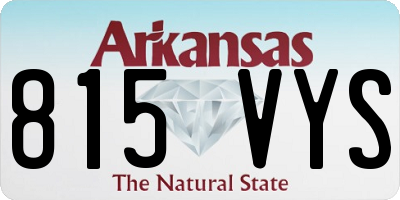 AR license plate 815VYS