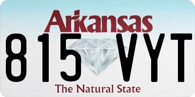 AR license plate 815VYT