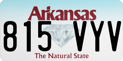 AR license plate 815VYV