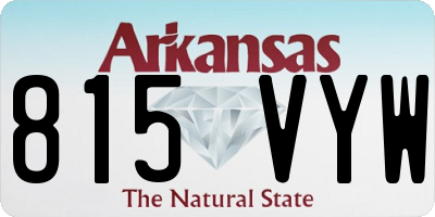 AR license plate 815VYW