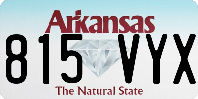 AR license plate 815VYX