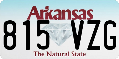 AR license plate 815VZG